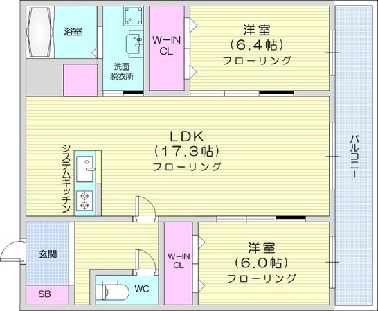 西２８丁目駅 徒歩26分 4階の物件間取画像